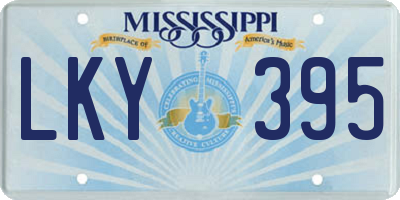 MS license plate LKY395