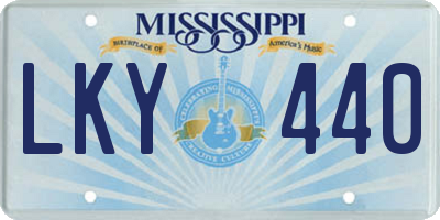 MS license plate LKY440