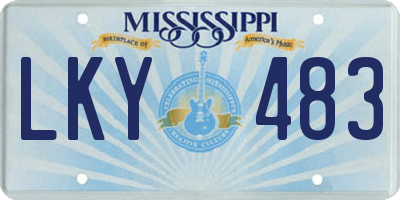 MS license plate LKY483