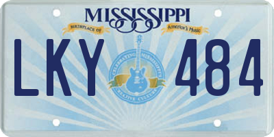 MS license plate LKY484