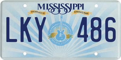 MS license plate LKY486