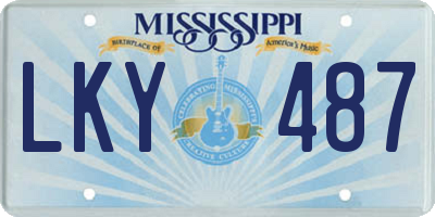 MS license plate LKY487