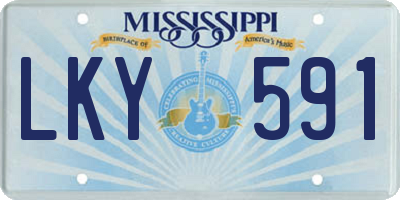 MS license plate LKY591