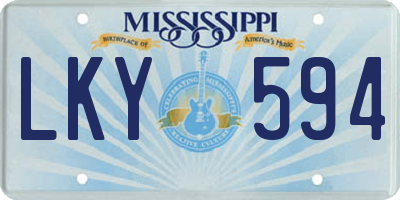 MS license plate LKY594