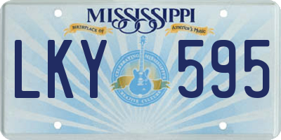 MS license plate LKY595