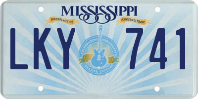 MS license plate LKY741