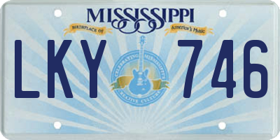 MS license plate LKY746