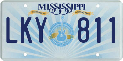 MS license plate LKY811