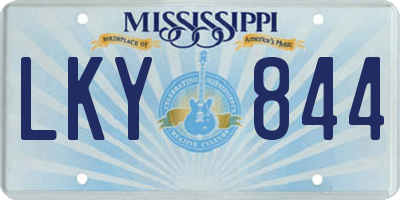 MS license plate LKY844