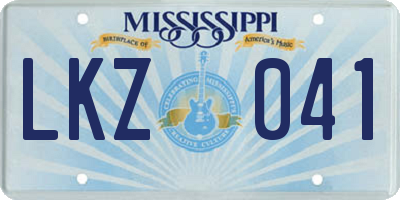 MS license plate LKZ041