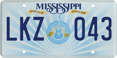 MS license plate LKZ043