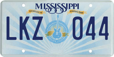 MS license plate LKZ044