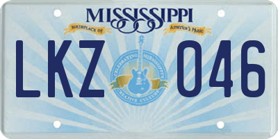MS license plate LKZ046
