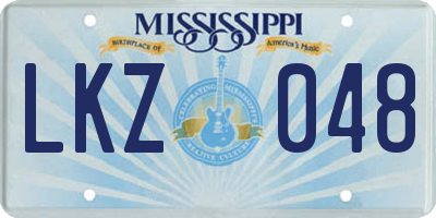 MS license plate LKZ048