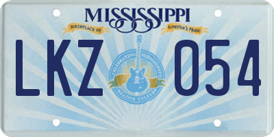 MS license plate LKZ054