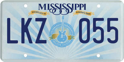 MS license plate LKZ055