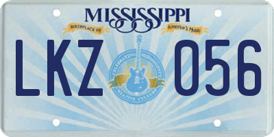 MS license plate LKZ056