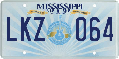 MS license plate LKZ064