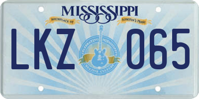 MS license plate LKZ065