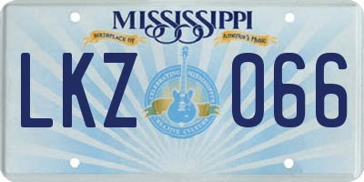 MS license plate LKZ066