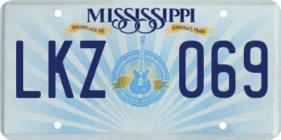 MS license plate LKZ069