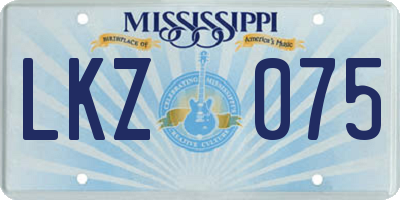MS license plate LKZ075