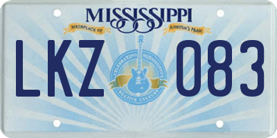 MS license plate LKZ083