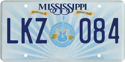 MS license plate LKZ084