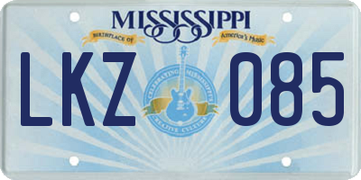 MS license plate LKZ085