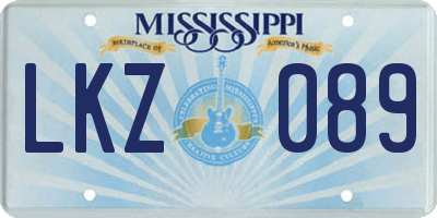 MS license plate LKZ089