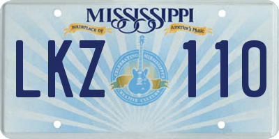 MS license plate LKZ110