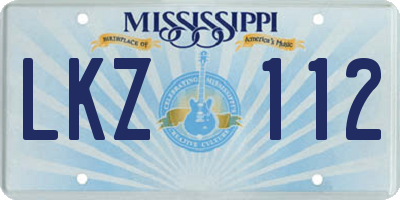 MS license plate LKZ112