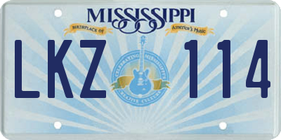 MS license plate LKZ114