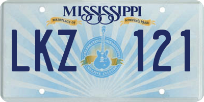 MS license plate LKZ121
