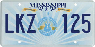 MS license plate LKZ125