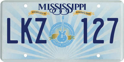 MS license plate LKZ127