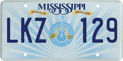 MS license plate LKZ129