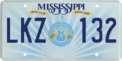MS license plate LKZ132