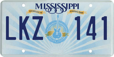 MS license plate LKZ141