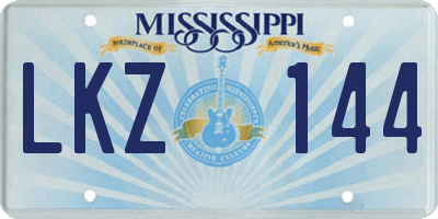 MS license plate LKZ144