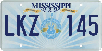 MS license plate LKZ145
