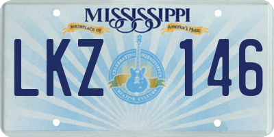 MS license plate LKZ146
