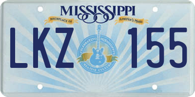 MS license plate LKZ155