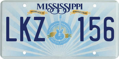 MS license plate LKZ156