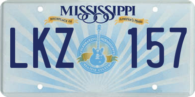 MS license plate LKZ157