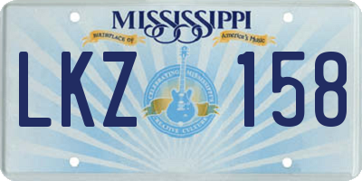 MS license plate LKZ158