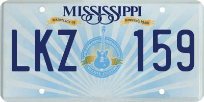 MS license plate LKZ159