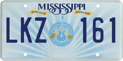 MS license plate LKZ161
