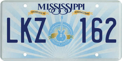 MS license plate LKZ162