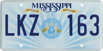 MS license plate LKZ163